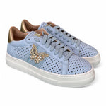 Sneaker Stokton Diva nappa celeste 