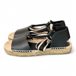 Sandalo con fascia pelle nera Palomitas<BR/> 