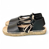 Sandalo con fascia pelle nera Palomitas<BR/> 