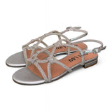 Sandalo incroci strass argento Bibi Lou<BR/> 