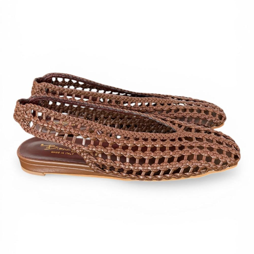 Slingback intrecciata testa di moro Bianca Di 