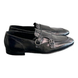 Mocassino fibbie pelle nera Pawelks<BR/> 