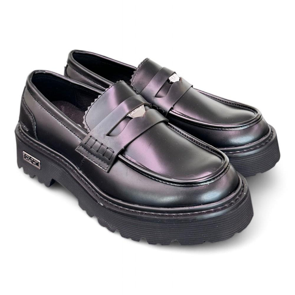Mocassino penny gomma nero Cult 