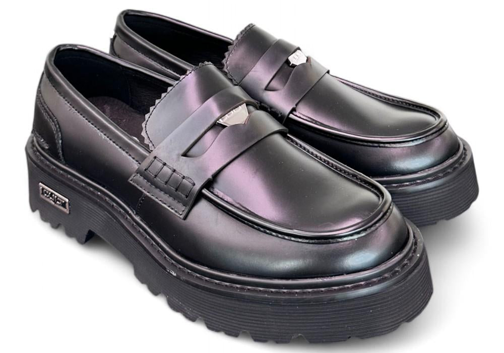 Mocassino penny gomma nero Cult 