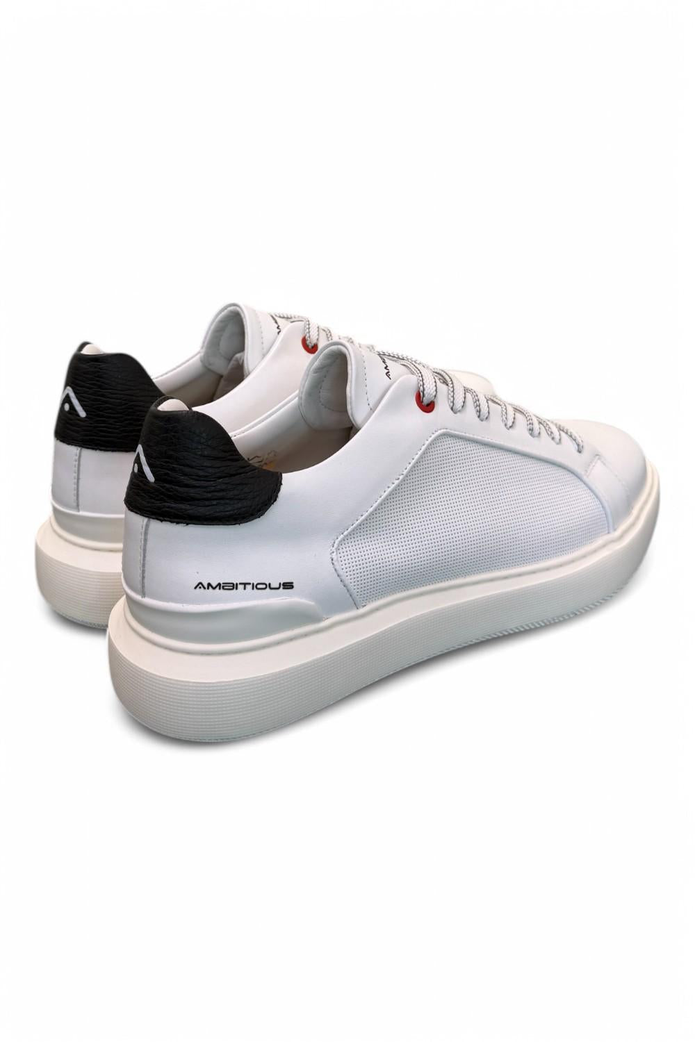 Sneaker eclipse bianca nera Ambitious<BR/> 