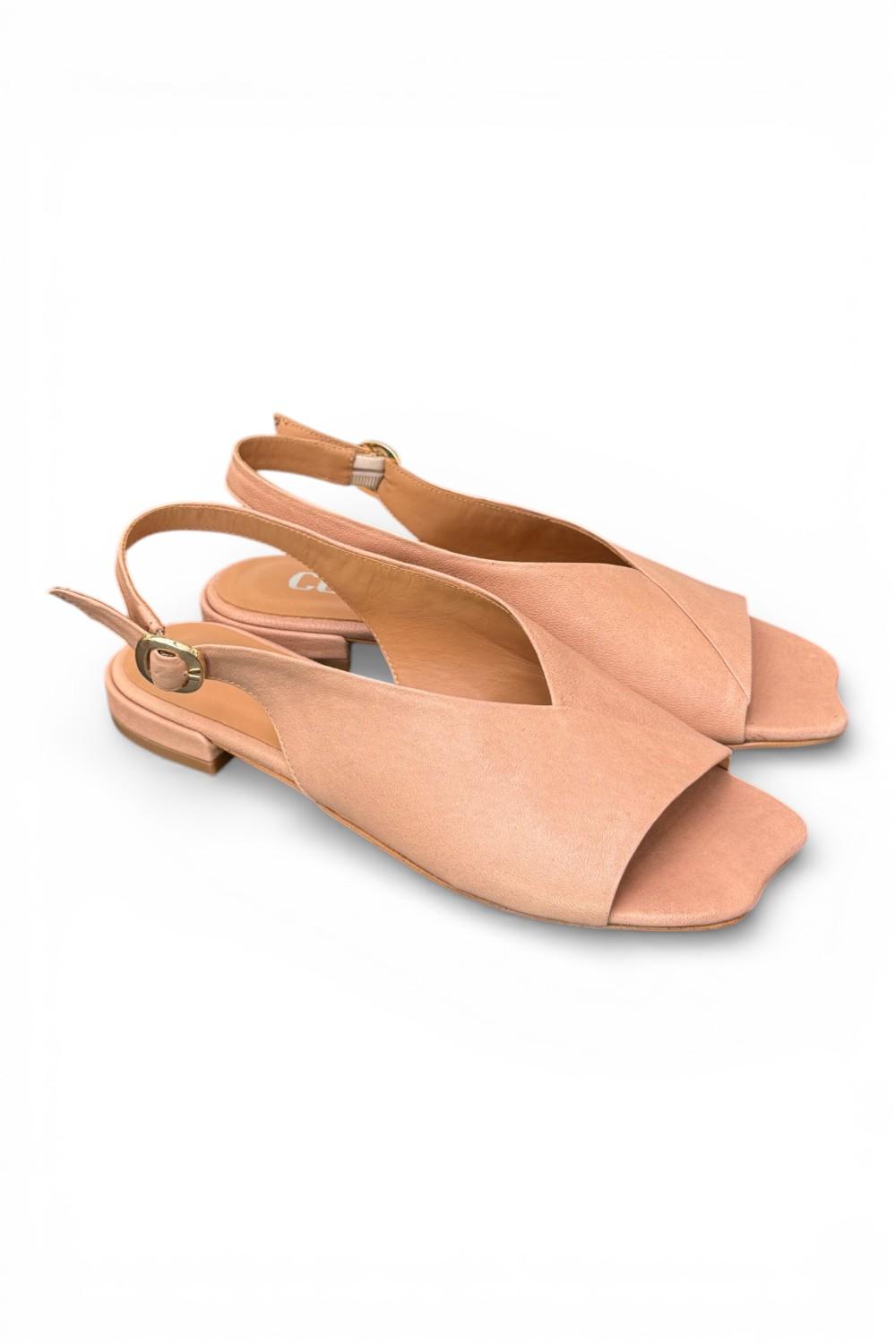 Sandalo pelle nature Cuir Noir<BR/> 
