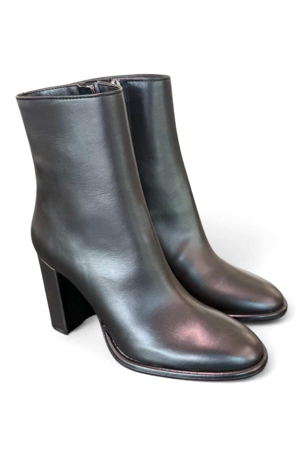 Stivaletto zip nappa nera T90 Bianca Di<BR/> 