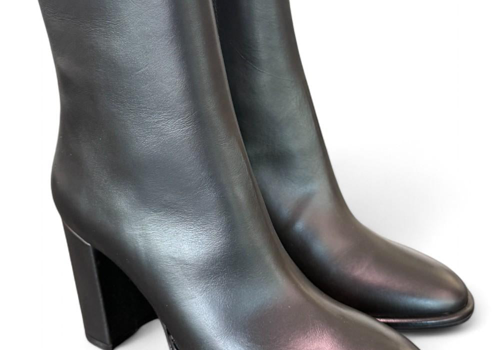 Stivaletto zip nappa nera T90 Bianca Di<BR/> 