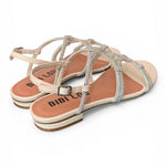 Sandalo intrecci strass white Bibi Lou 