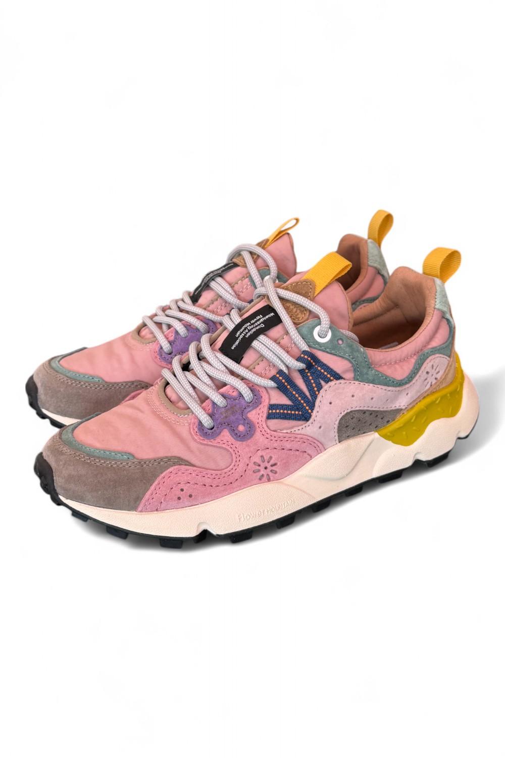 Sneaker donna Flower Mountain Yamano 3 2B22 grey cipria light pink 