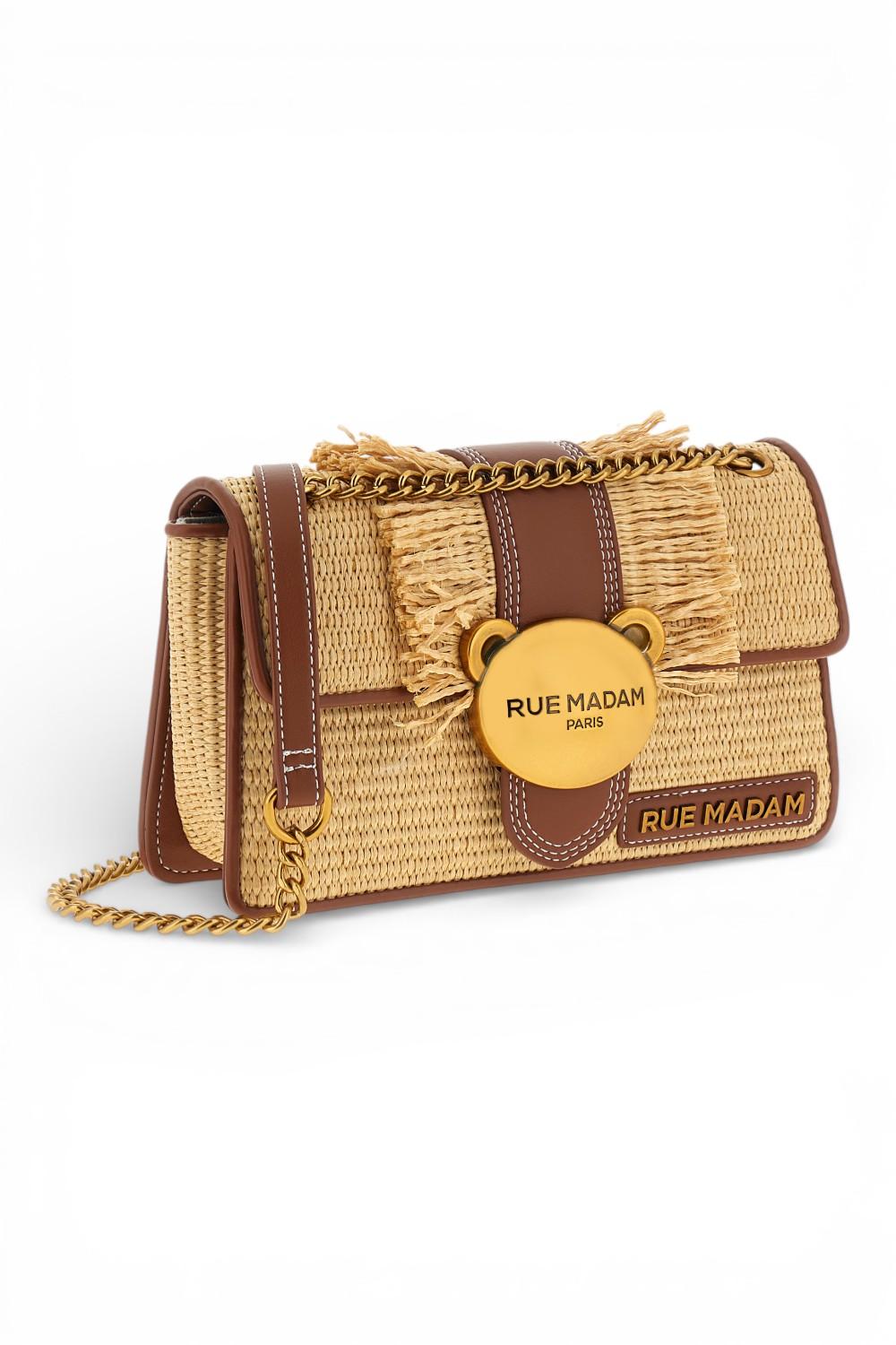 Baguette Teddy IT Straw beige brown rafia Rue Madam 