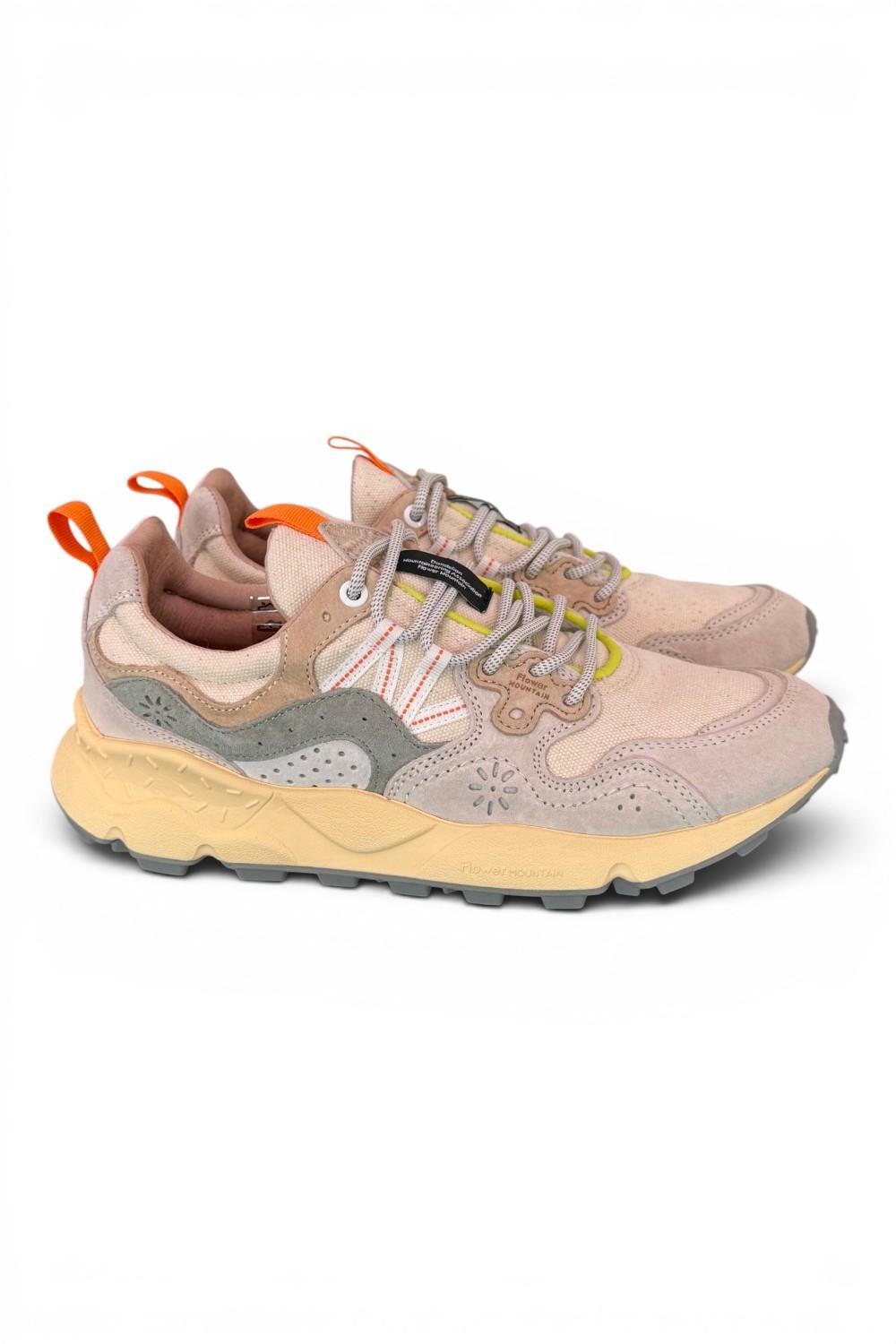 Sneaker uomo Yamano 3 1N48 Canvas O.White Sage Flower Mountain 