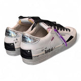 Sneaker SK8 De Luxe bianca nera Crime London Angel<BR/> 
