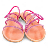 Sandalo mignon strass fuxia e rosa Mosaic 