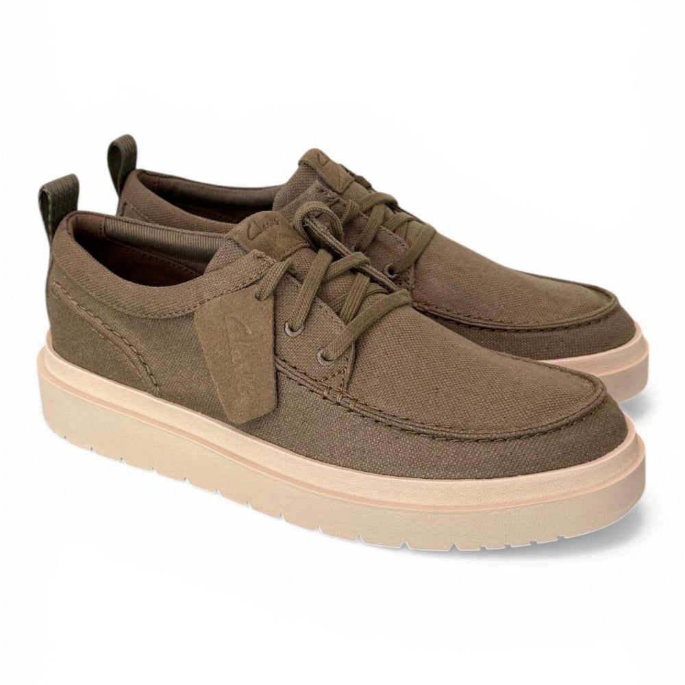 Scarpa uomo Polden Moc tela fango Clarks<BR/> 