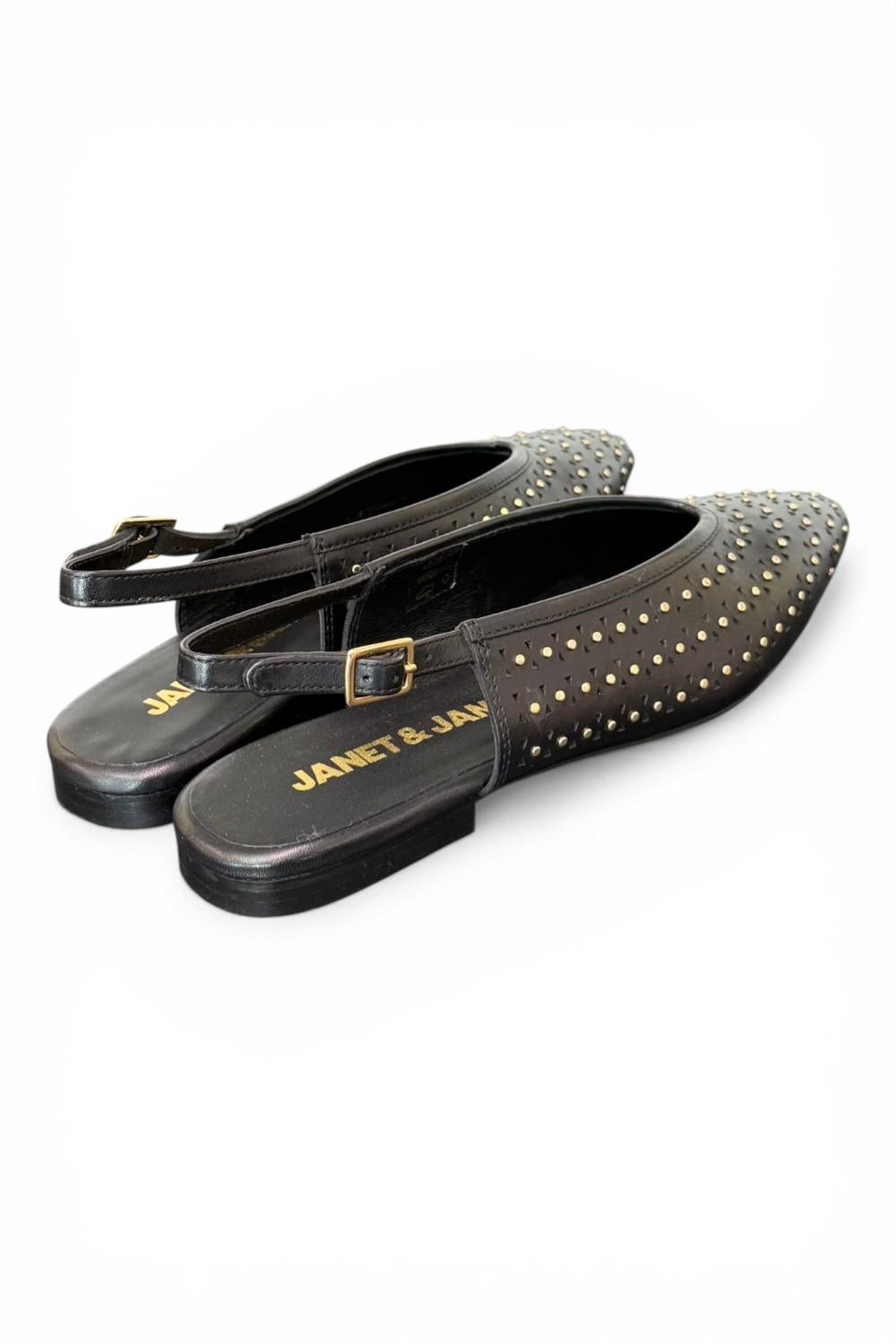 Slingback microborchie nera Janet<BR/> <BR/> 