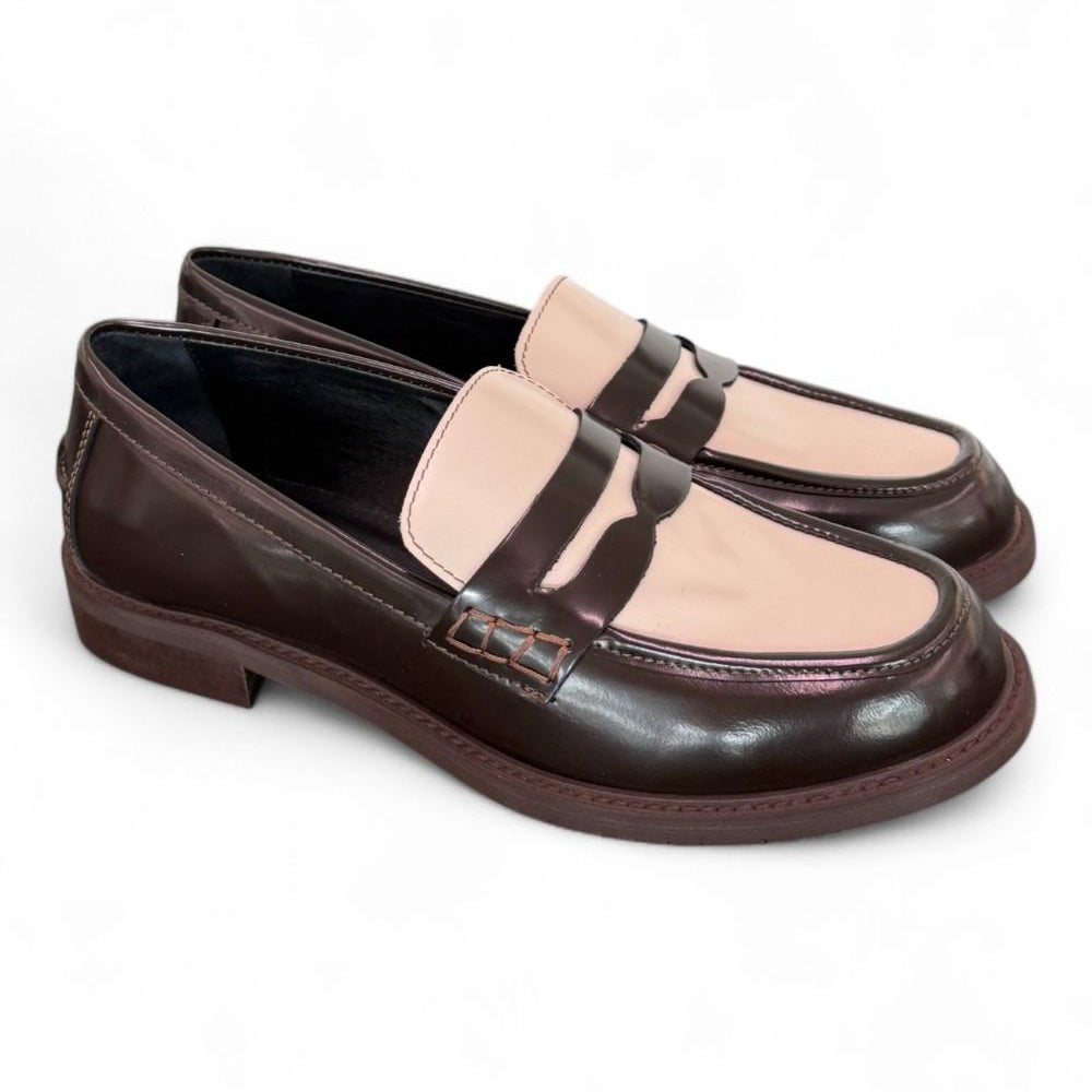 Mocassino abrasivato marrone crema Anima 