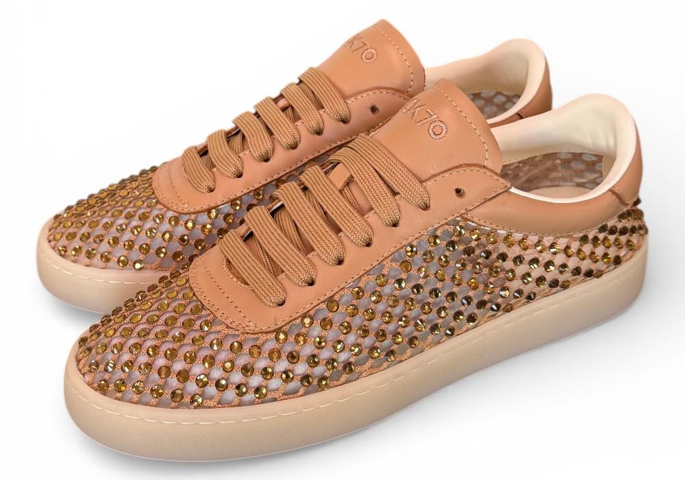 Sneaker smart strass brown Back70 