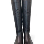 Stivale lungo forma tex pelle nera Elisa Lanci<BR/> 