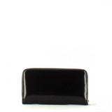 Portafoglio Metallic Soft Shiny Zip Around Noir 