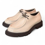 Scarpa allacciata ingegnere naplak latte Les Tulipes 