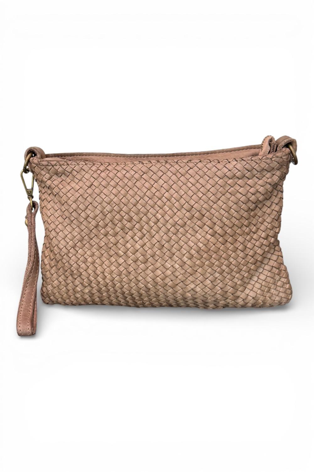 Borsina tracolla intreccio vintage taupe 