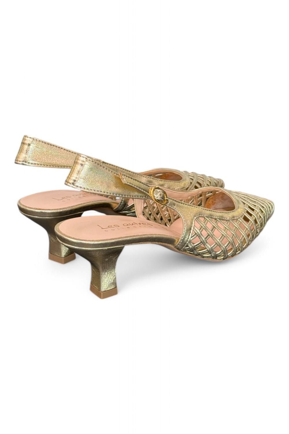 Slingback intreccio platino Les Autres<BR/> 