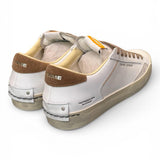 Sneaker vulcanizzata bianca beige Crime London distressed 