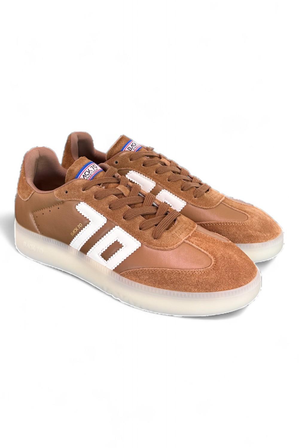 Sneaker uomo Boston Back 70 cuoio bianca 