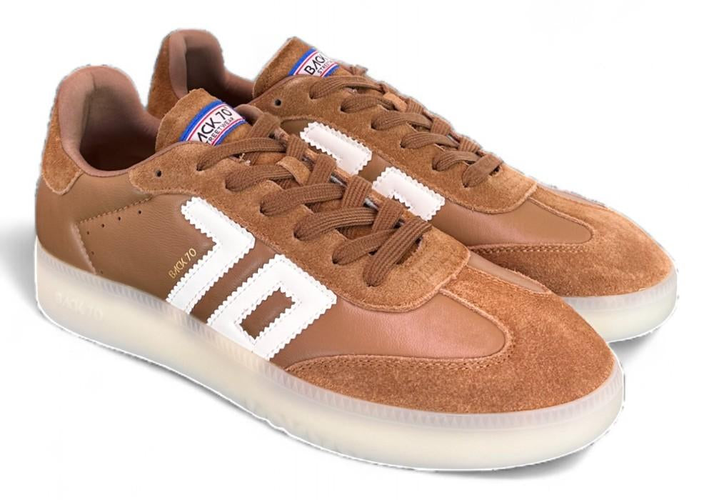 Sneaker uomo Boston Back 70 cuoio bianca 