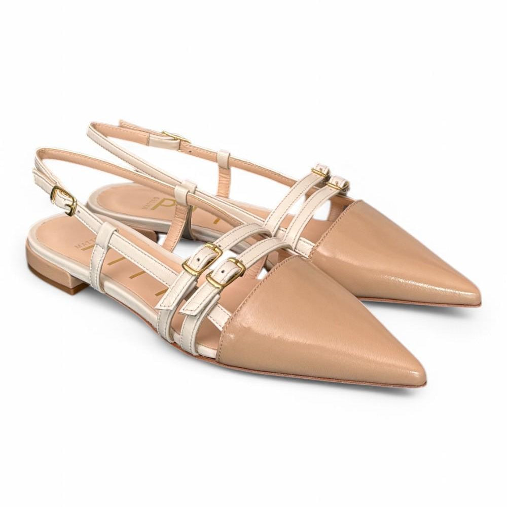 Slingback cintini beige latte Matteo Pitti 