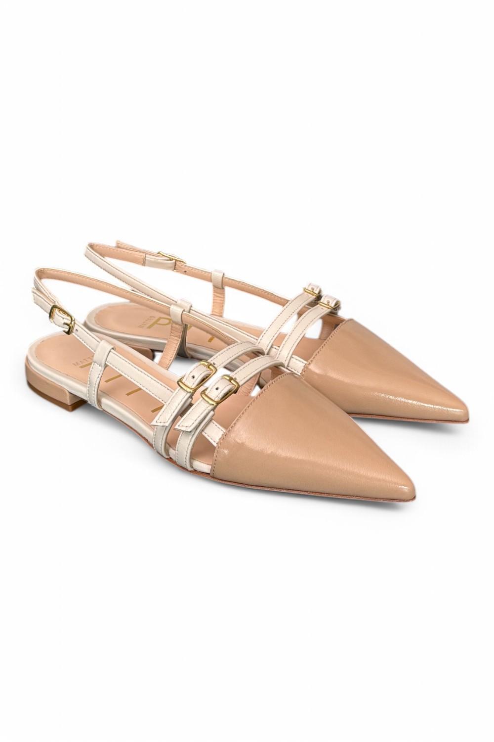 Slingback cintini beige latte Matteo Pitti 