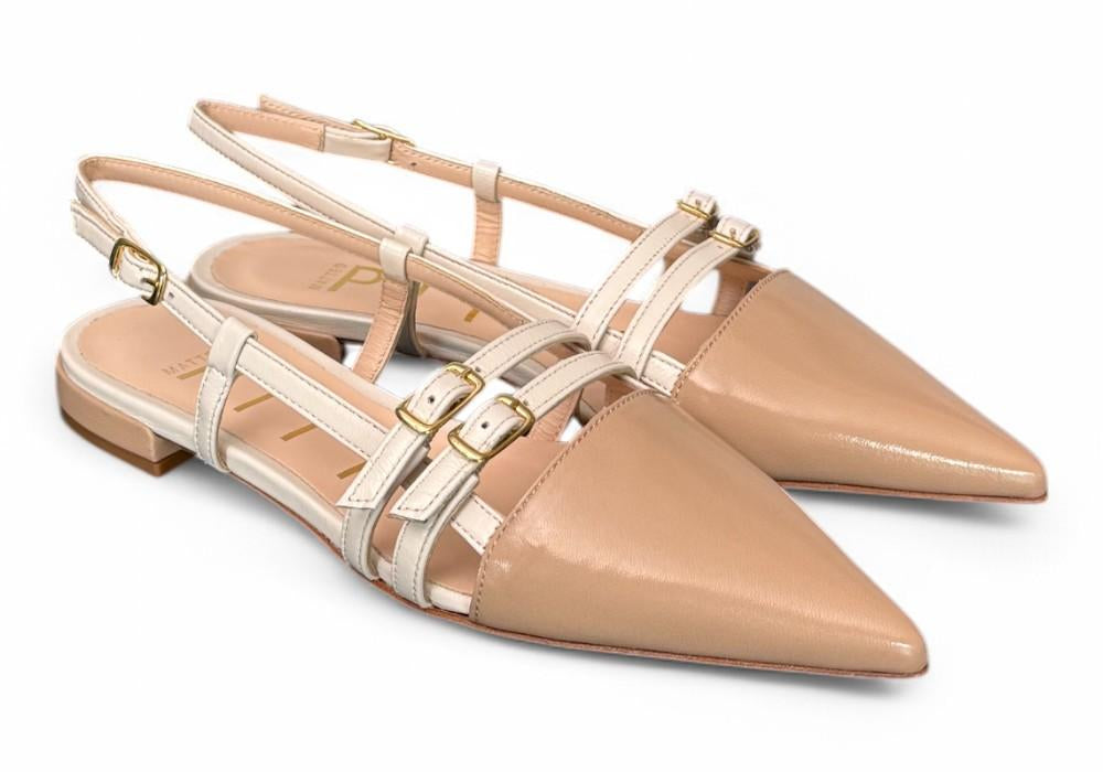 Slingback cintini beige latte Matteo Pitti 