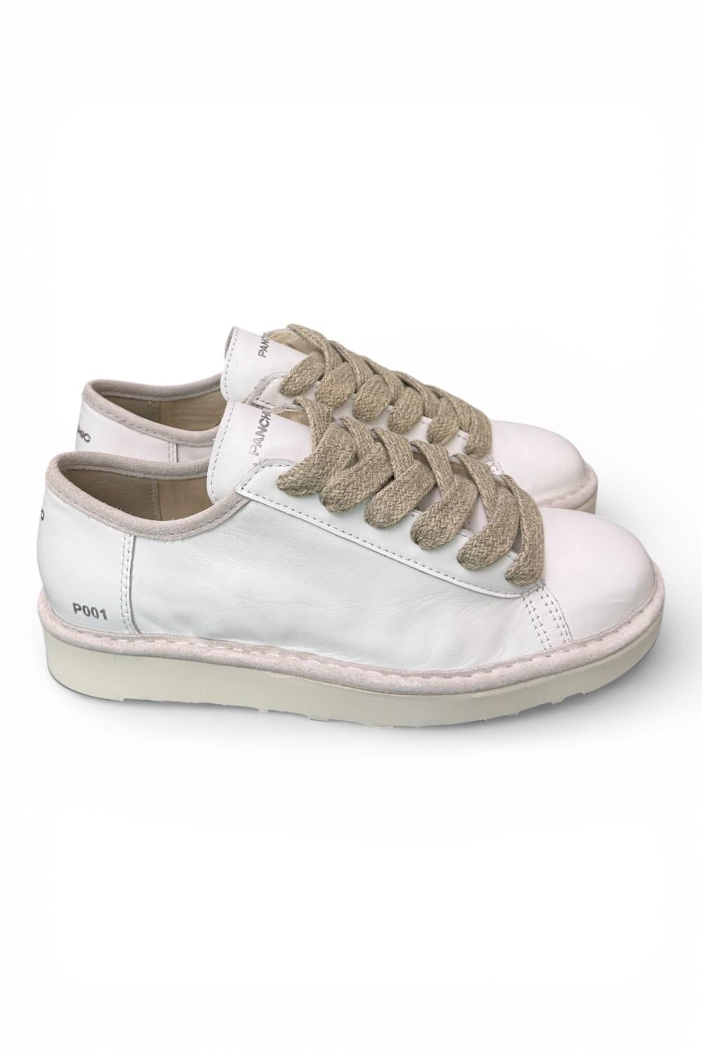 Allacciato uomo Panchic P01 leather white<BR/> 