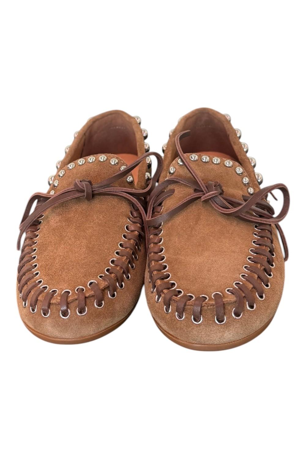 Mocassino fiocco suede sigaro Inuovo<BR/> 