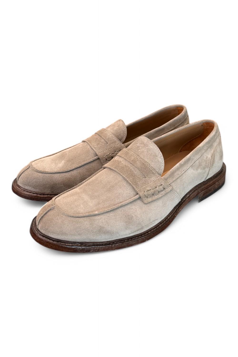 Mocassino suede beige Franco Fedele<BR/> 