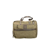 Borsa cartella 2 tasche Tela e pelle Olive Harbour 
