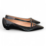 Ballerina cintino pelle nera flat Les Autres<BR/> 