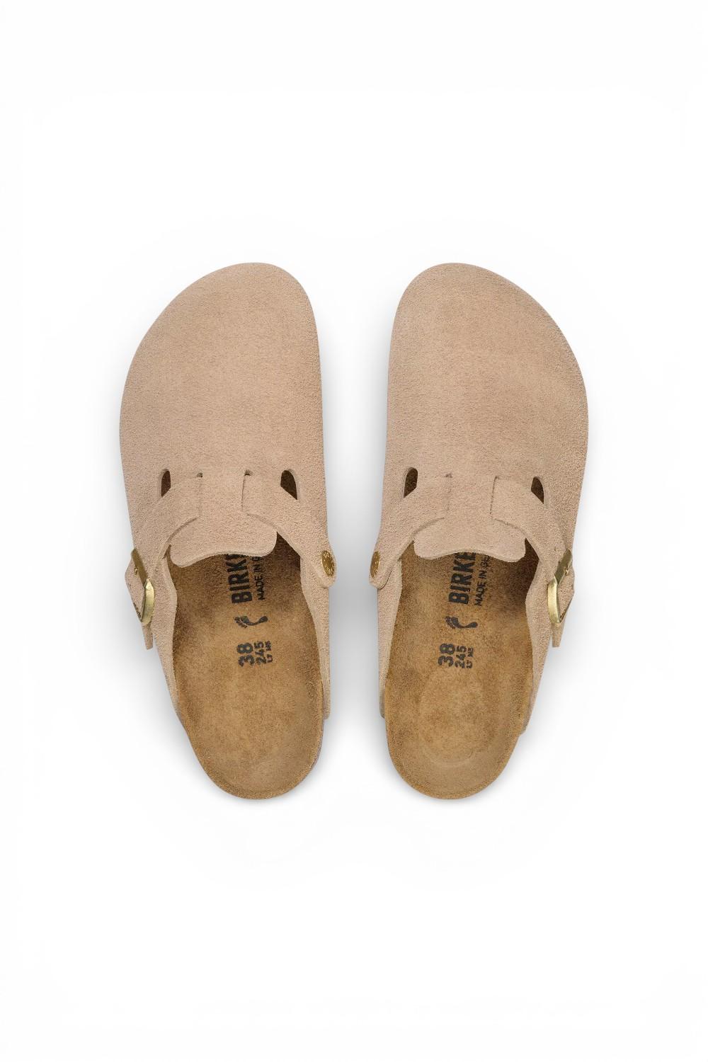Sabot Boston Birkenstock Suede sandcastle 1030883 