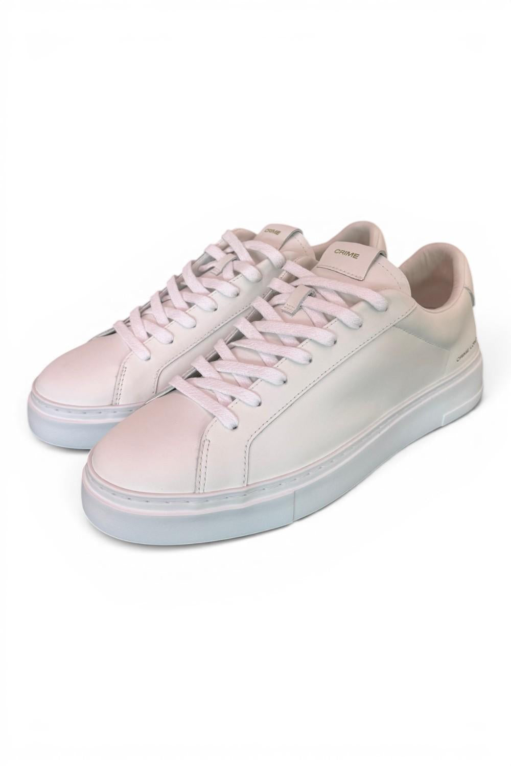 Sneaker pelle bianca XL Crime London 