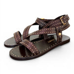 Sandalo microborchie pelle testa di moro Janet<BR/> <BR/> 