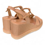 Sandalo rafia grano zeppa 90 Bruno Premi<BR/> 