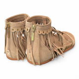 Sandalo beige con frange Emanuel Vee 