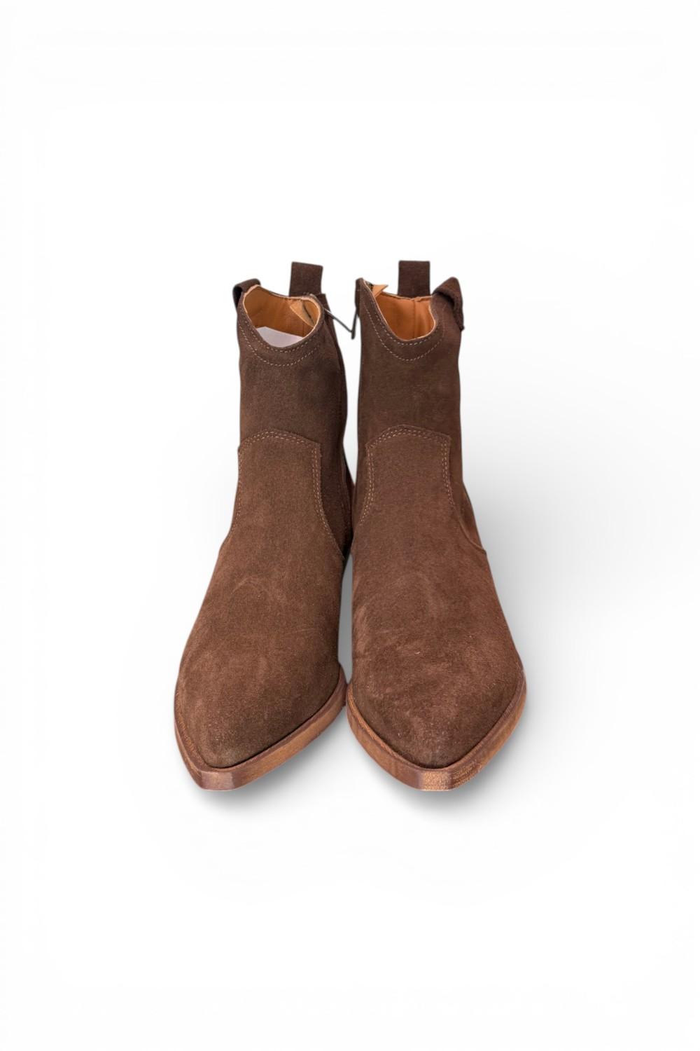 Stivaletto texano corto suede testa di moro Ranye<BR/> 