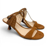 Sandalo cintino T borchie suede cuoio Isabelle Paris 