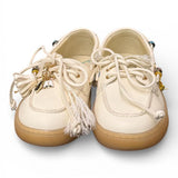 Scarpa barca nappa latte Gioplus 