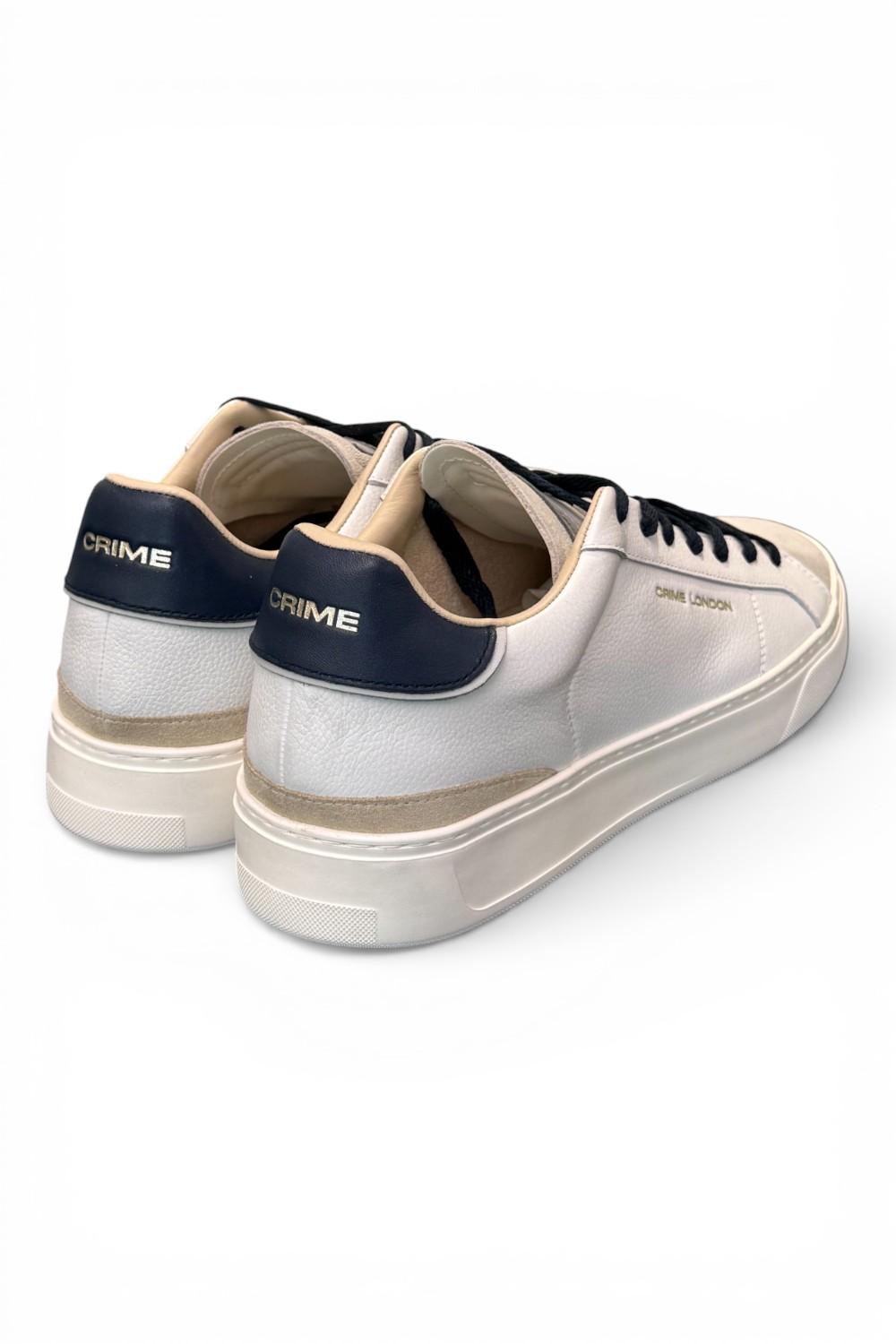 Sneaker bianca grigia blu Crime London 