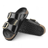 Ciabatta Arizona Big Buckle Shine Black Birkenstock 1021476 