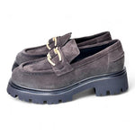 Mocassino donna Uma Parker camoscio pepe 