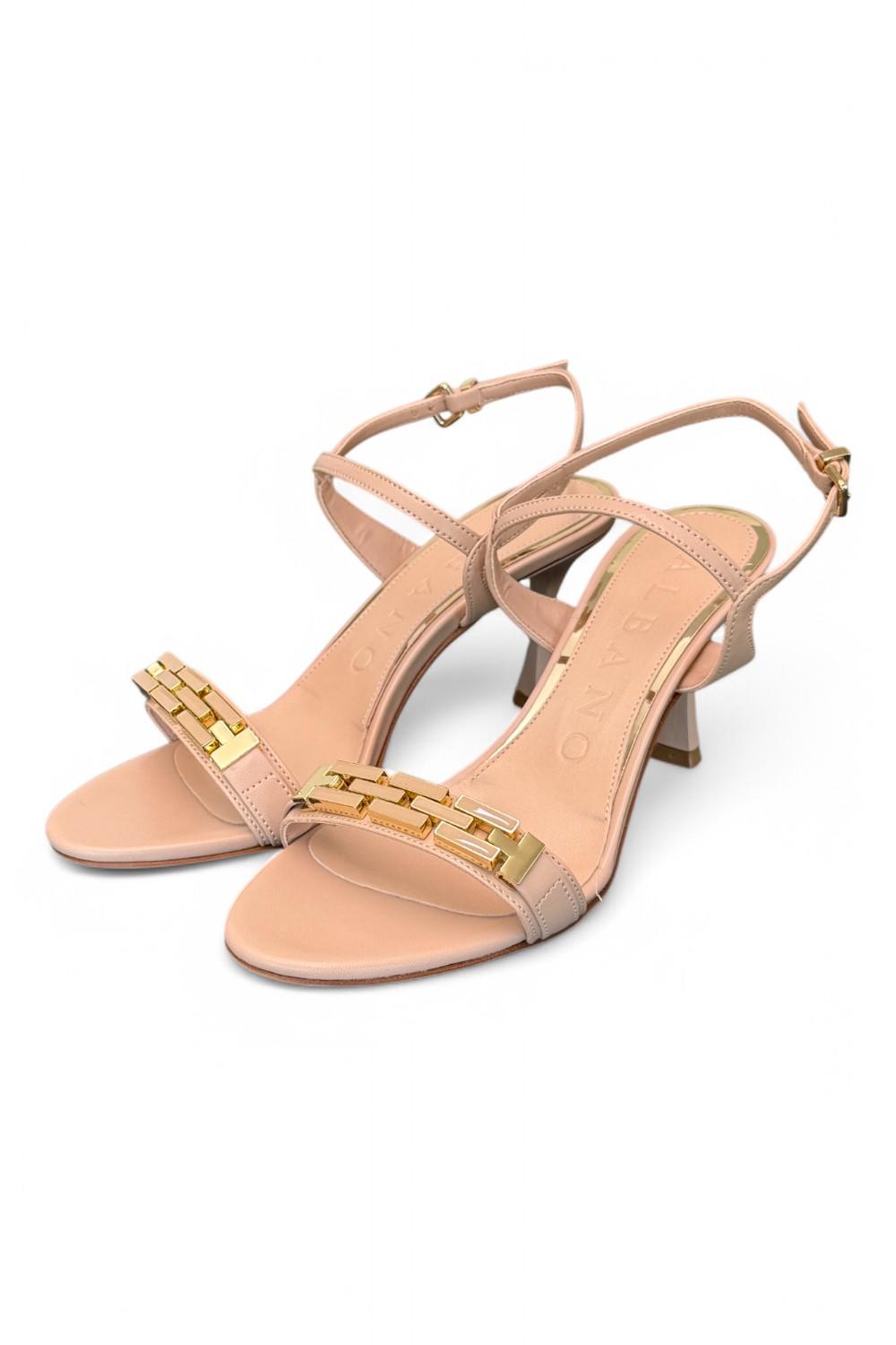 Sandalo Albano nude accessorio tacco 7 